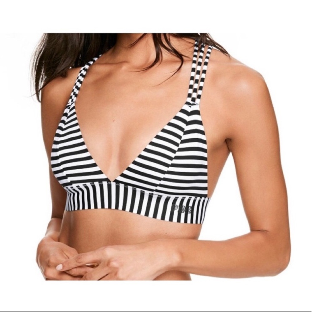 Victoria’s Secret Pink striped triangle bralette M